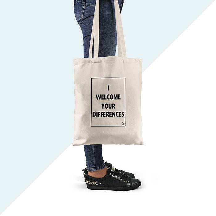 I WELCOME YOUR DIFFERENCES -  ECO TOTE BAG