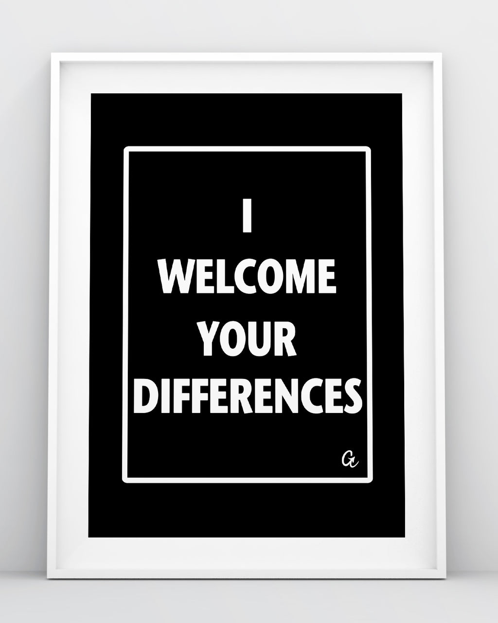 I WELCOME YOUR DIFFERENCES™ WALL ART