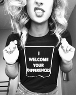 I WELCOME YOUR DIFFERENCES™ TEE - BLACK